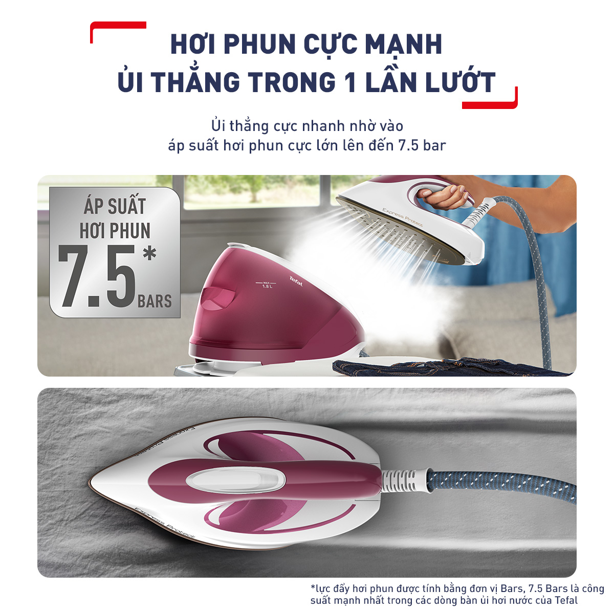 [MỚI RA MẮT] Bàn ủi hơi nước Tefal SV9201E0 - Hàng chính hãng