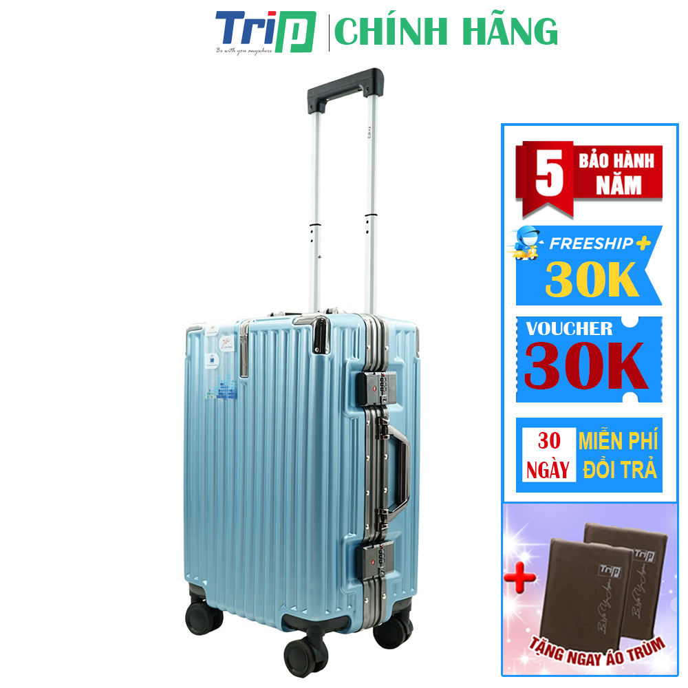 Vali kéo khung nhôm nắp gập TRIP A91 nhựa PC/ABS - Bảo hành 5 năm