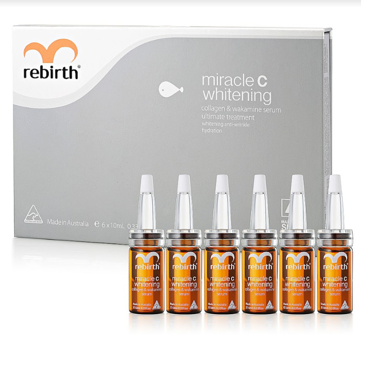 Serum tế bào gốc dưỡng trắng da Rebirth Miracle C Whitening Serum 10ml (collagen &amp; wakamine) - RM22