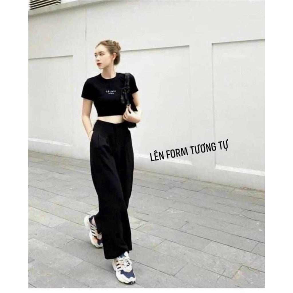 Quần ống rộng đũi lụa nhiều màu cạp chun co giãn dáng suông siêu đẹp thời trang Banamo Fashion sớ đũi nhiều màu 925