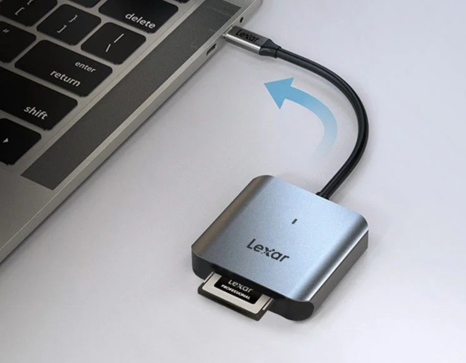 Đầu đọc thẻ nhớ Lexar CFexpress Type B USB-C 3.2 Gen 2 Reader, tương thích PC/ MAC - Hàng chính hãng BH 12 tháng