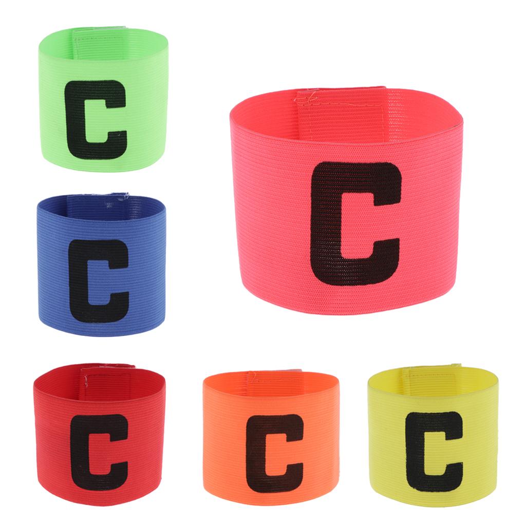 Captain Armband Football Soccer Sports Adjustable Arm Bands Fluorescent