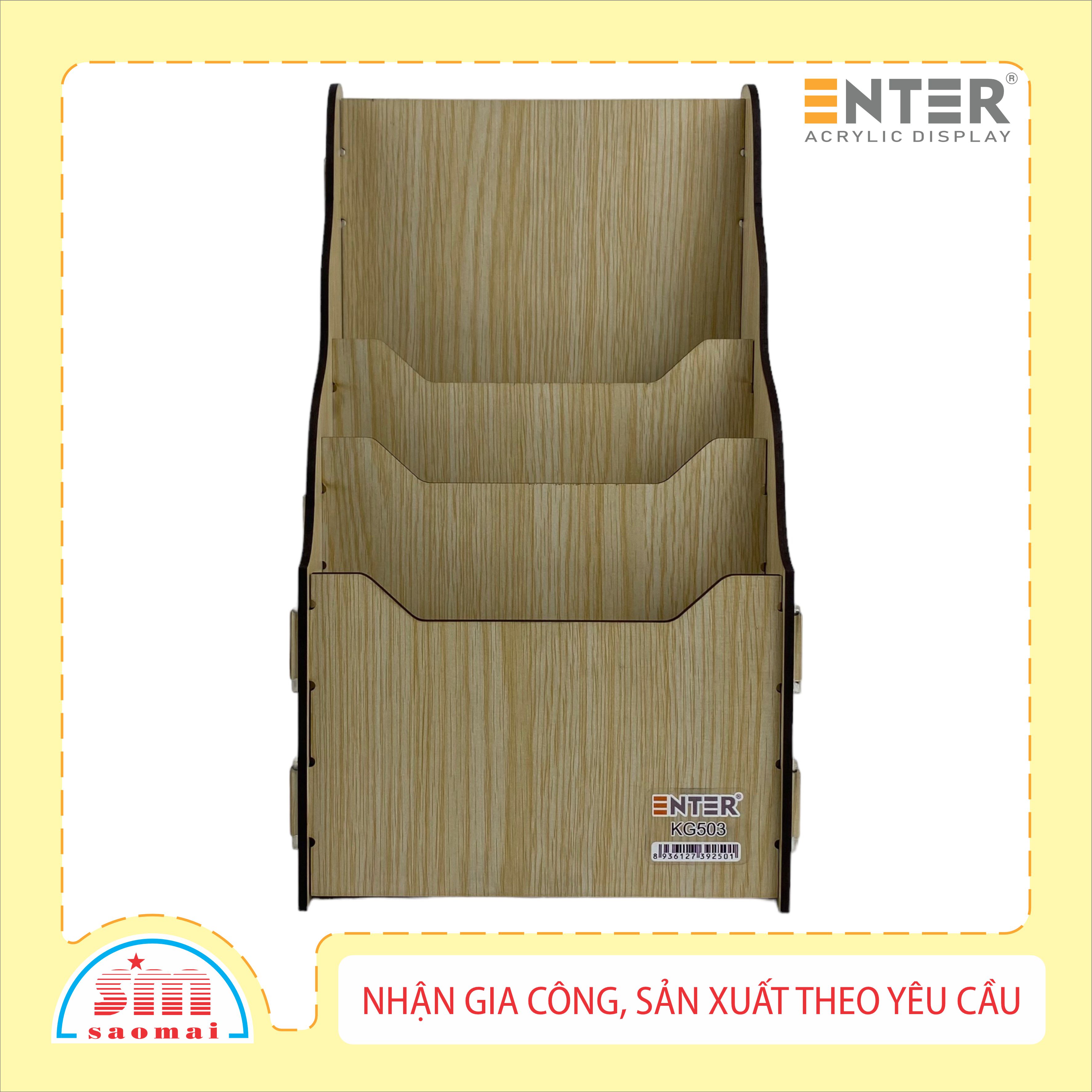 Kệ gỗ 3 ngăn Enter KG503 A5 lắp ráp