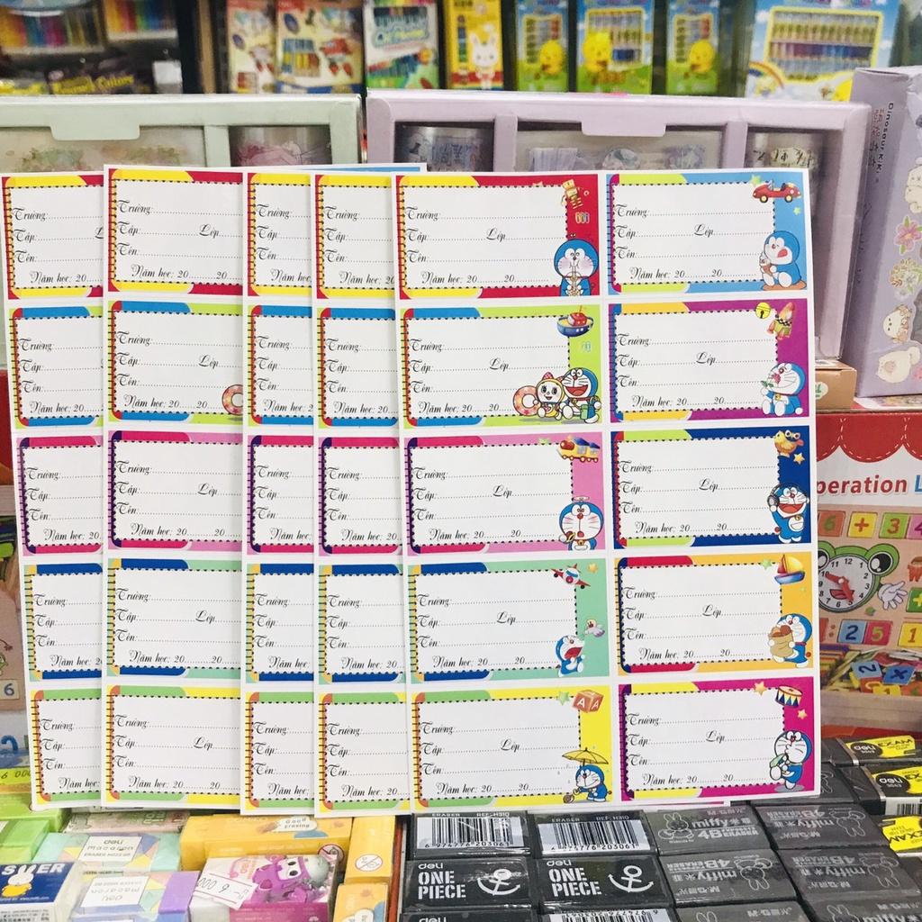 SET 50 nhãn vở cho bé trai/bé gái họa tiết hoạt hình