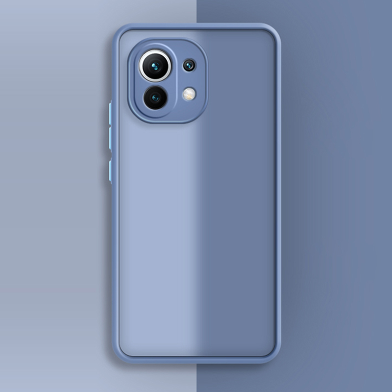 Ốp lưng cho Xiaomi Mi 11 nhám viền màu che camera