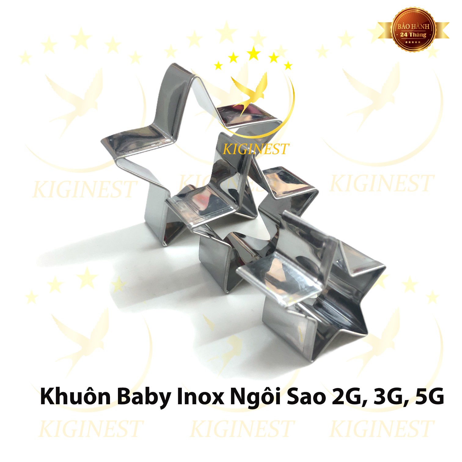 KHUÔN YẾN INOX BABY NGÔI SAO 2G, 3G, 5G ĐẮP, SẤY VÀ ĐỊNH HÌNH TỔ YẾN- SET YẾN CHƯNG CHẤT LƯỢNG