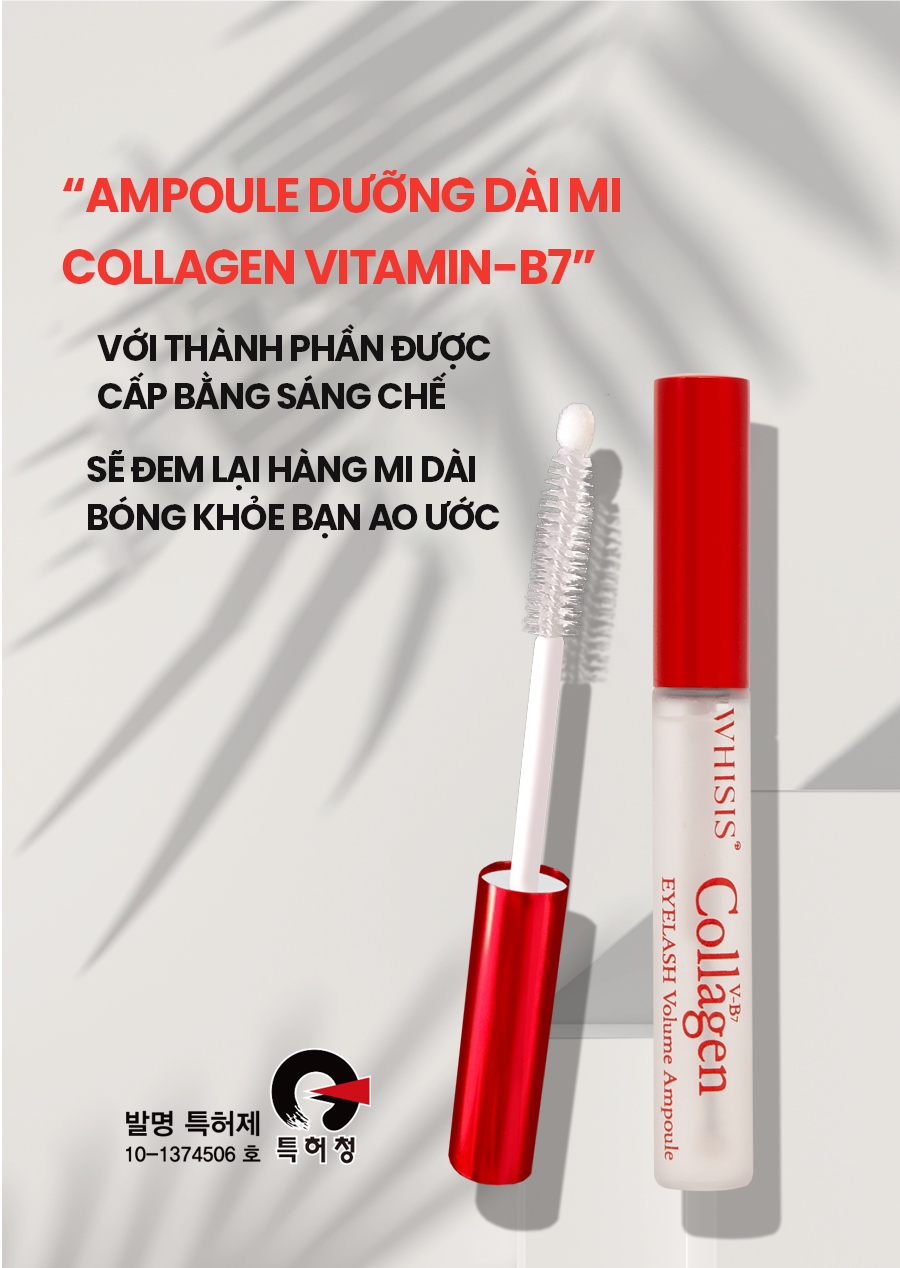 Tinh Chất Dưỡng Mi WHISIS Collagen V-B7 Eyelash Volume Ampoule 5ml