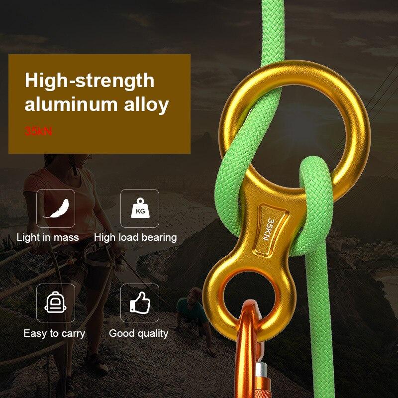 Outdoor speed drop 8-Shape ring descent device high altitude descent device protector Climbing Abseiling Device