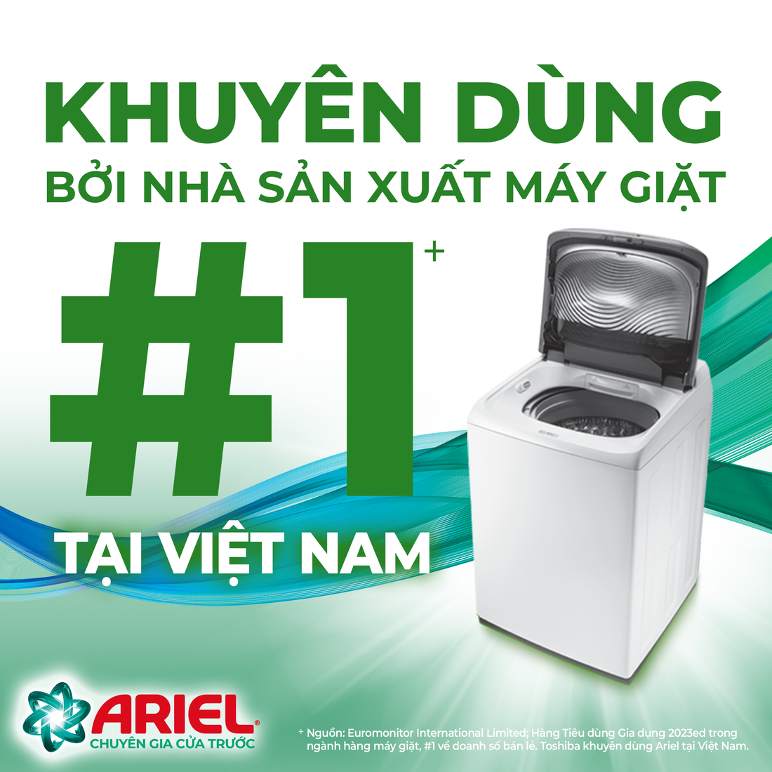 Nước Giặt ARIEL cửa trên Sạch bẩn Hương Nắng Sớm Túi 4.1 KG