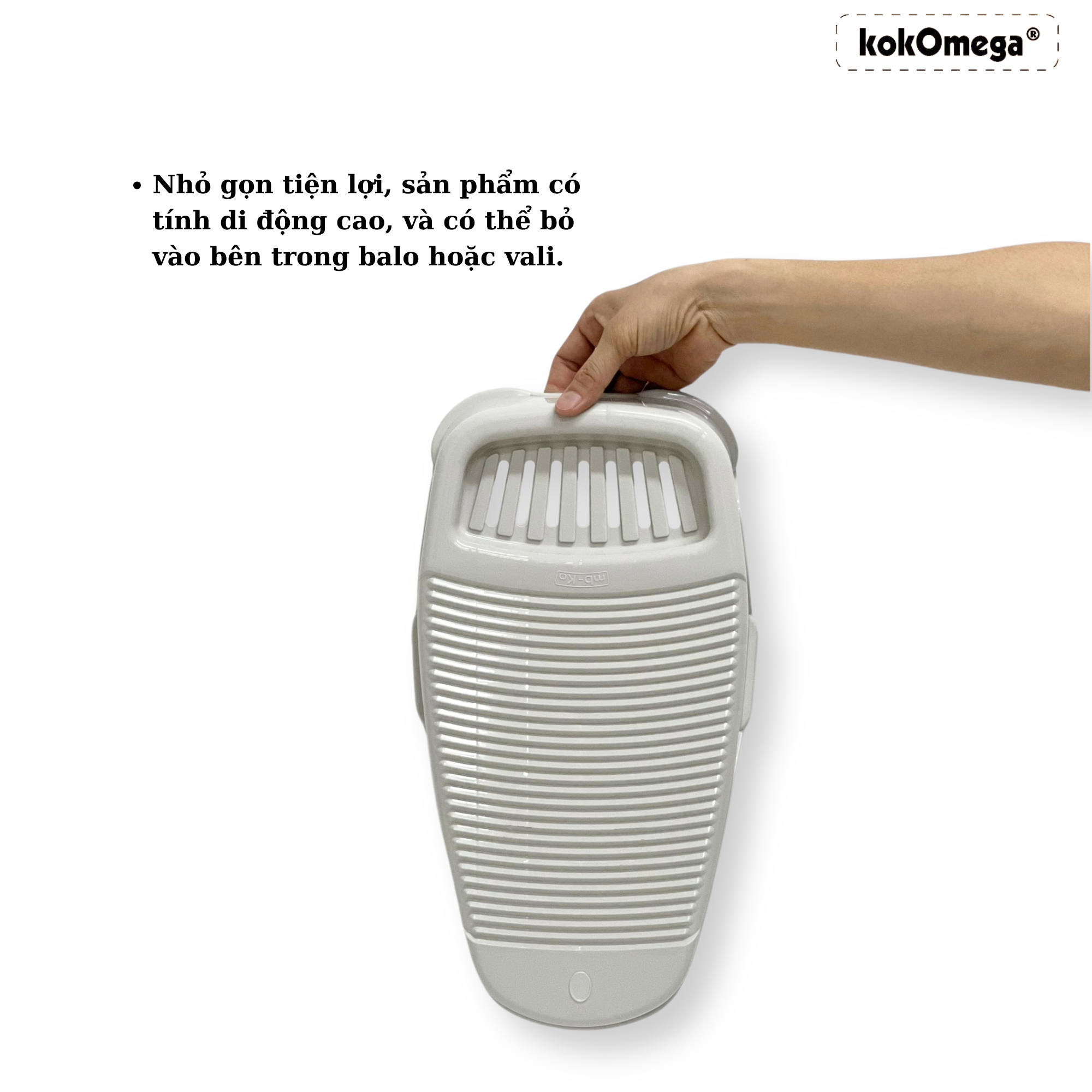 Bàn Chà Toilet , Bàn Giặt Tay Chống Trơn Trượt Bằng Nhựa Có Hộp Xà Phòng kokOmgea Hàn Quốc ( AJ-0790)