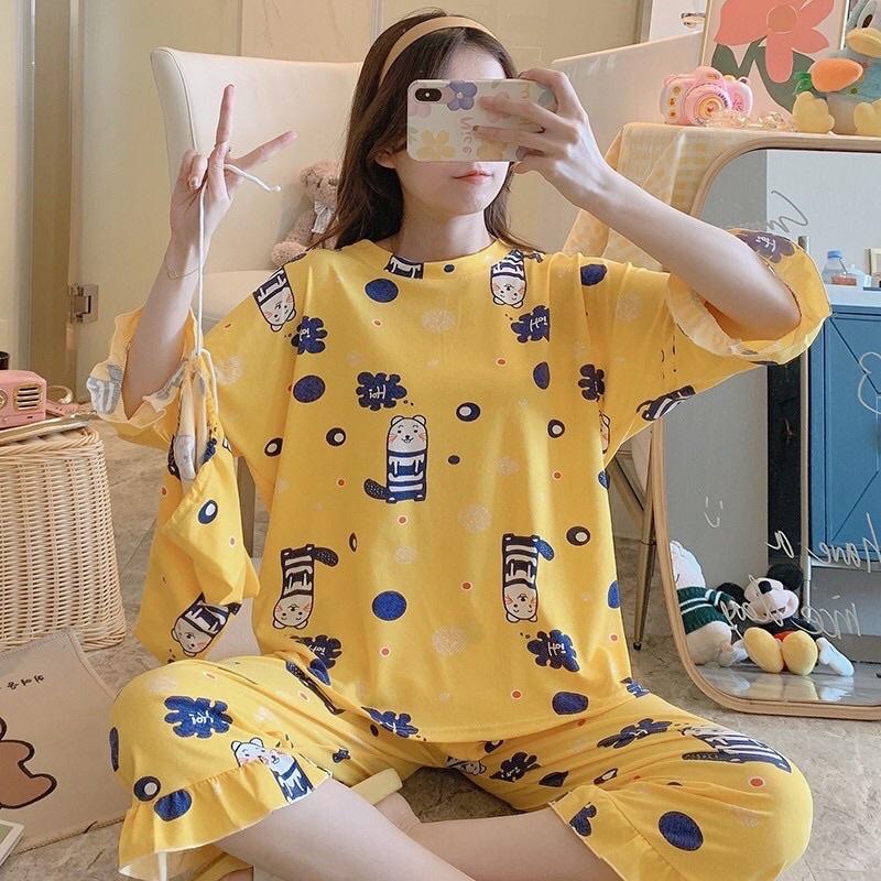 Đồ Bộ  nữ lửng mặc nhà , nhiều hình đa dạng chất liệu thun sữa mềm mịn - thấm hút mồ hôi