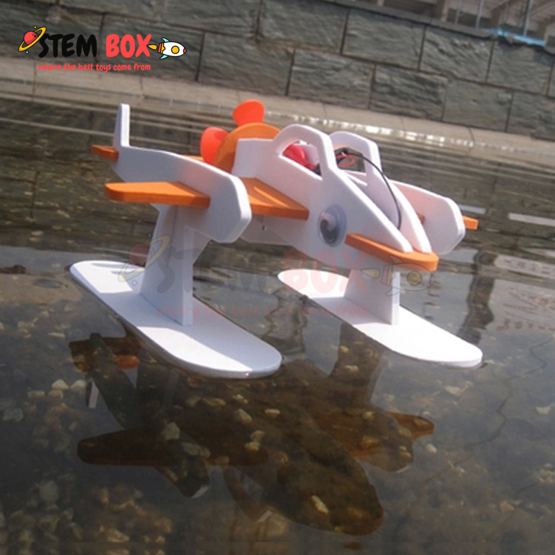 Đồ chơi thông minh bộ lắp ghép máy bay chạy trên nước - Trò chơi DIY STEM BOX