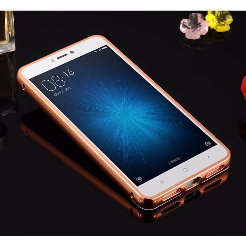 Ốp lưng Xiaomi Mi 4S tráng gương viền kim loại