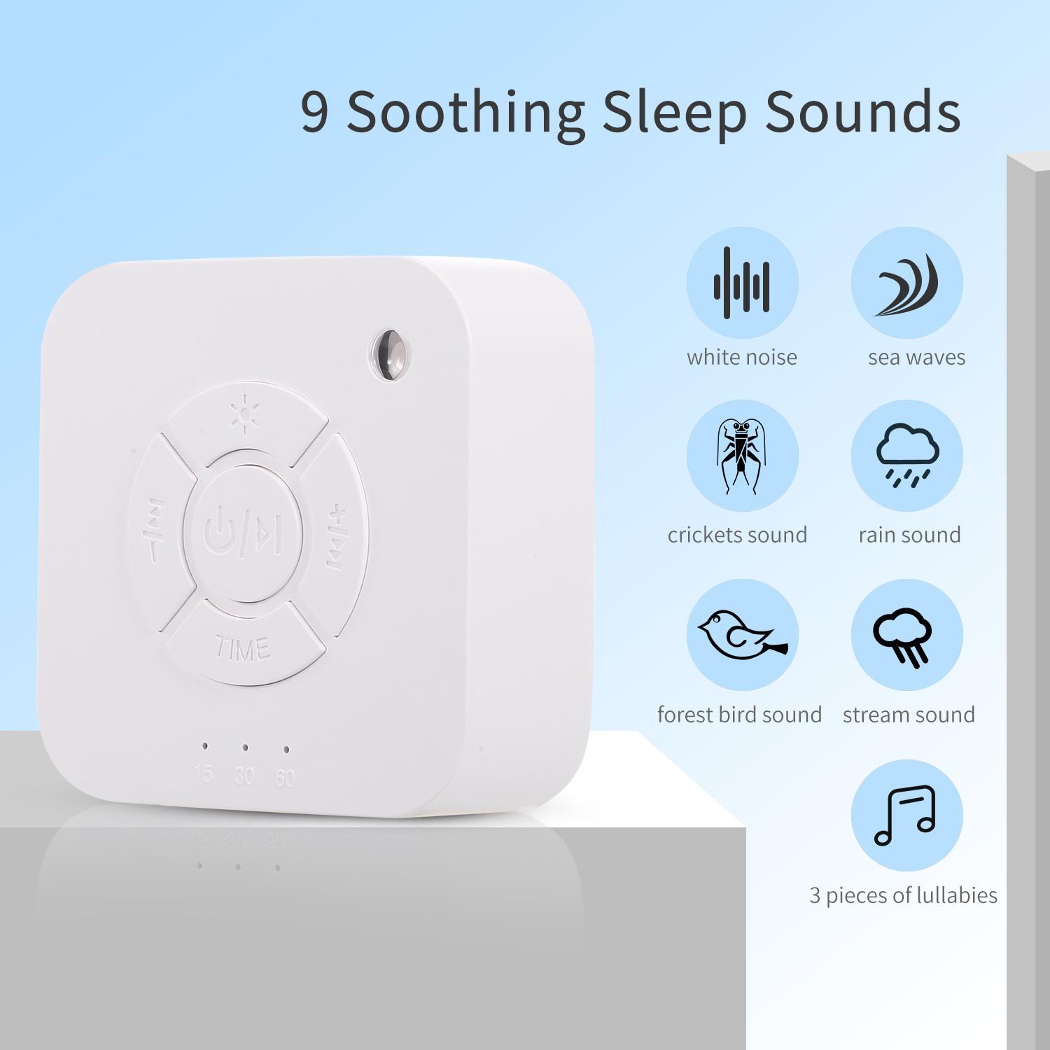 Máy ru ngủ lý tưởng cho người lớn và trẻ em 9 âm thanh, sạc USB