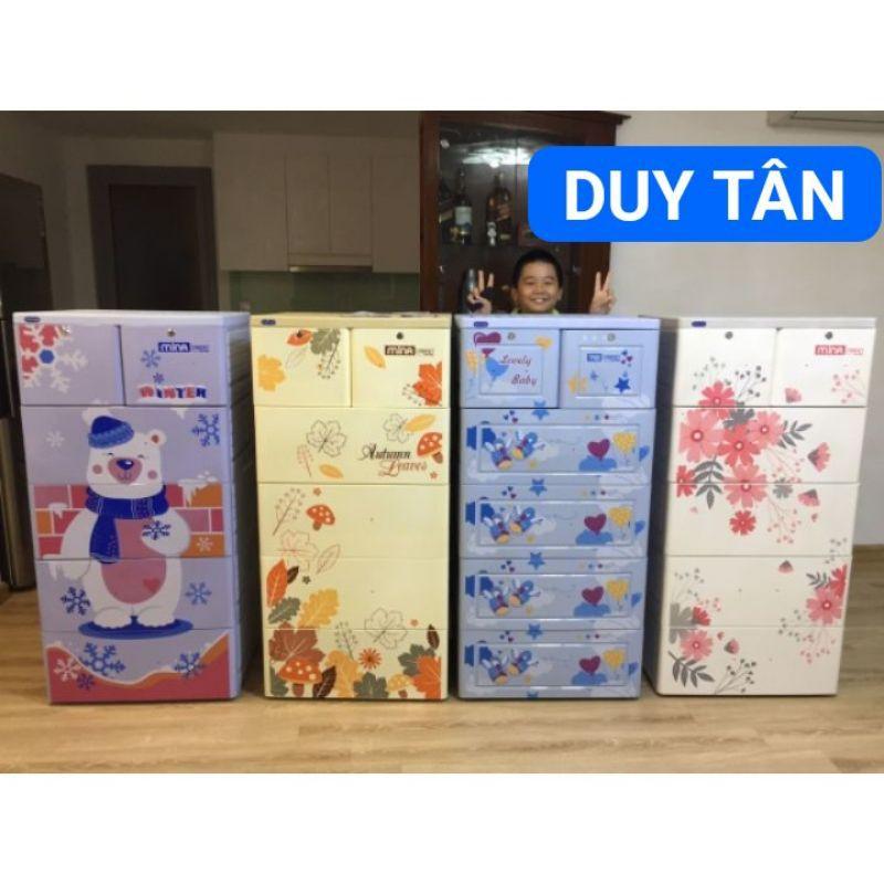 Tủ Nhựa 5 Tầng 6 Ngăn Mina (60 x 48 x 124 cm) Nguyên Thùng Chưa Lắp