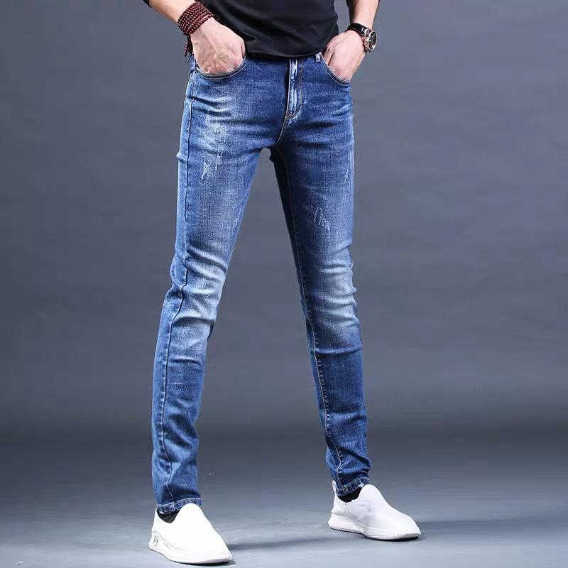 QUẦN JEAN NAM VẢI ĐẸP DÀY MỊN CO GIÃN DÁNG ÔM NHẸ MÀU XANH THANH LỊCH