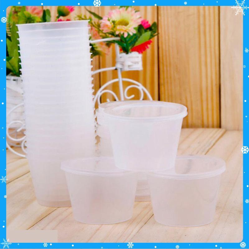 Hộp nhựa đựng làm Bánh FLan . rau câu , sữa chua ,caramen , đựng slime set 50 hộp  - Hàng Chất Lượng