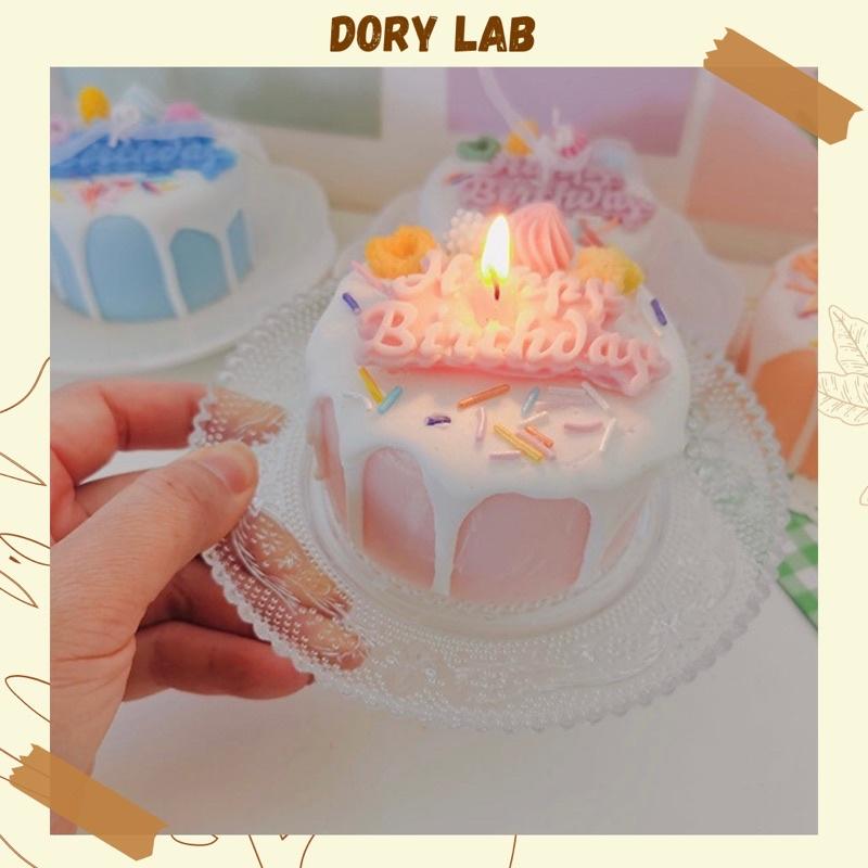 Nến Thơm Bánh Sinh Nhật Happy Birthday Lớn Handmade, Quà Tặng Ý Nghĩa, Độc Đáo - Dory Lab