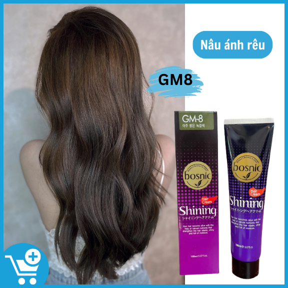 GM8 (NÂU LẠNH) - NHUỘM THẢO DƯỢC MÀU THỜI TRANG BOSNIC 150ML