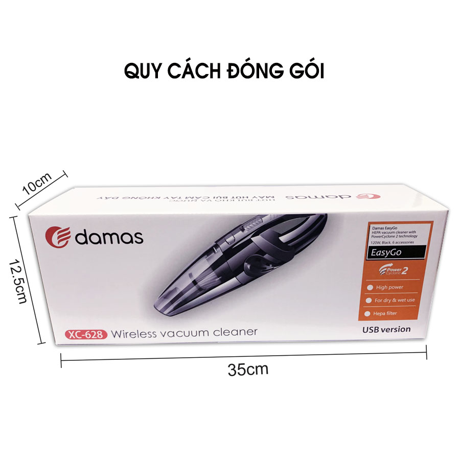 Máy Hút Bụi Cầm Tay Không Dây Damas XC628 - Chính Hãng