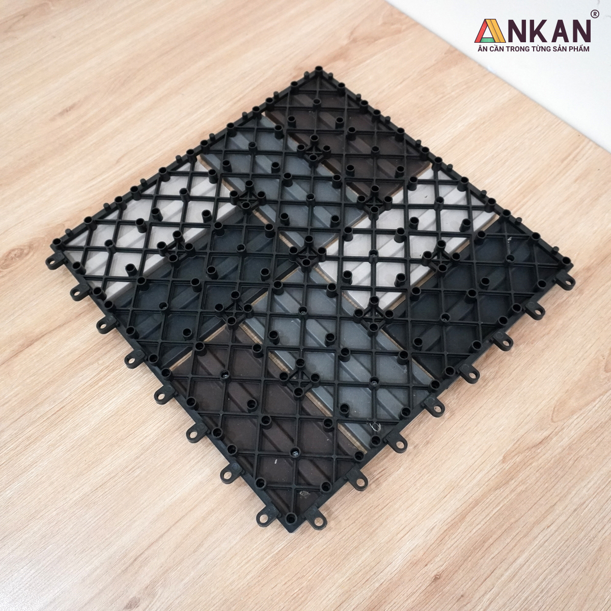 Vỉ Nhựa Lót Sàn Cao Cấp Thương Hiệu ANKAN Bốn Màu Đan Xen, Vỉ Gỗ Nhựa Ngoài Trời, Vỉ Nhựa Lót Sàn Ban Công, Lót Sàn Nhà, Trang Trí Sân Vườn, Lót Sàn Nhà Tắm, Trang Trí Hồ Bơi, Tiệm Spa,