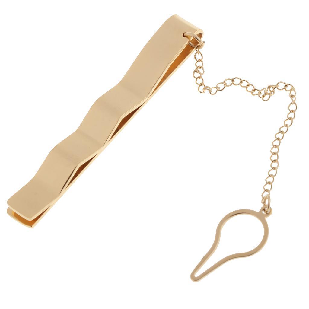 Stainless Steel Formal Necktie Tie Bar Clasp Wedding Mens