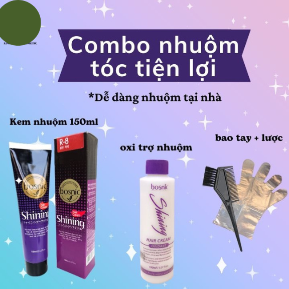 GY5.03 (NÂU TRẦM) - NHUỘM THẢO DƯỢC MÀU THỜI TRANG BOSNIC 150ML