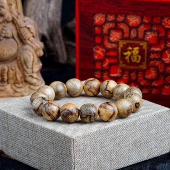 Vòng Tay Trầm Hương - Trầm Tốc Bông Tự Nhiên - Trầm Tốc Việt 10mm, 12mm, 14mm, 16mm, 18mm - Vòng Tay Phong Thủy