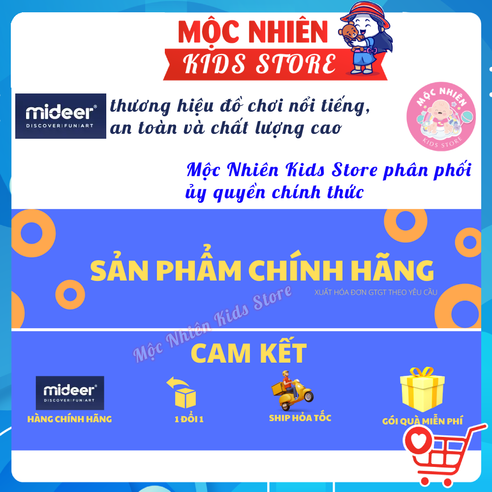 Bộ xếp hình ghép hình tròn Mideer 150 mảnh - nhiều chủ đề