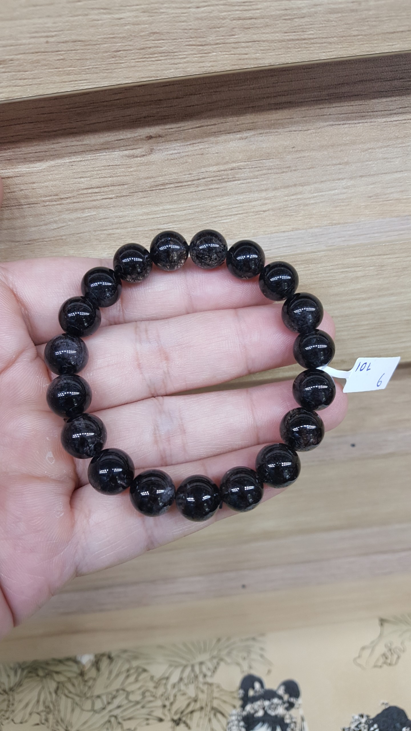 Vòng Tay Đá Thạch Anh Tóc Đen - 10mm - BATDV006