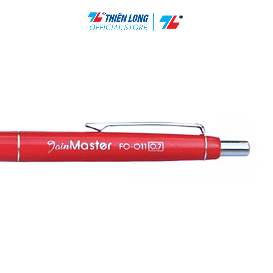 Combo 10 Bút bi Thiên Long Flexoffice FO-011/VN 0.7mm - Mực đỏ - Tiêu chuẩn Mỹ ASTM D-4236