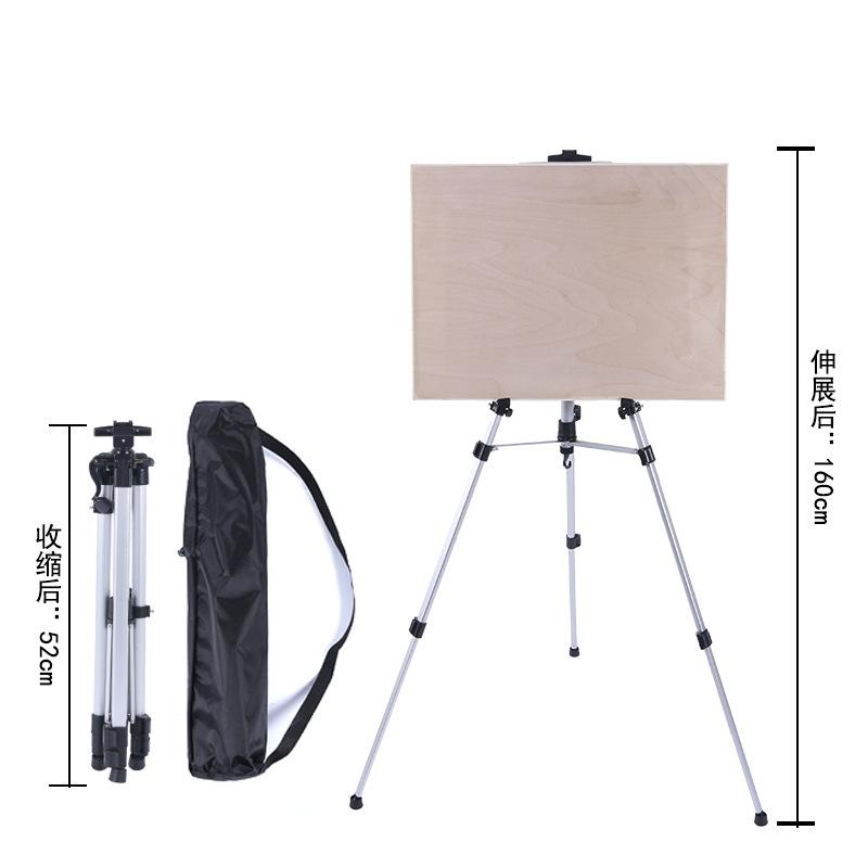 Giá vẽ hình tam giác bằng kim loại có thể thu vào không cần cài đặt, gói sơn bằng hợp kim nhôm, khung phác thảo nghệ thuật giá vẽ bằng sắt quay tay nhỏ