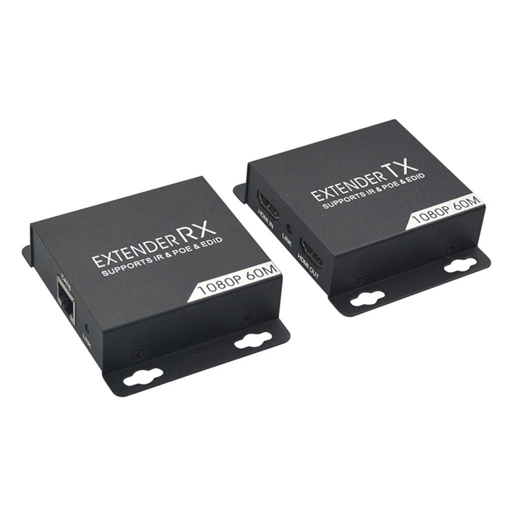 Single Network Cable Extender 60m 1080P Signal Amplifier