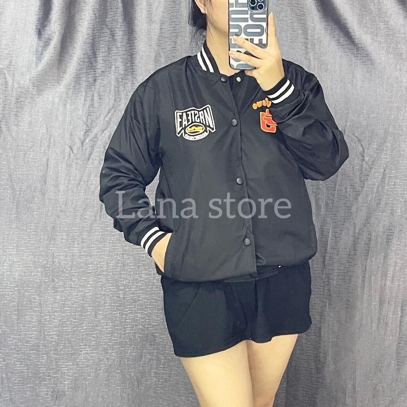 Áo Bomber Dù Logo In Mịn Đẹp Form Unisex Chất Dù 2 lớp