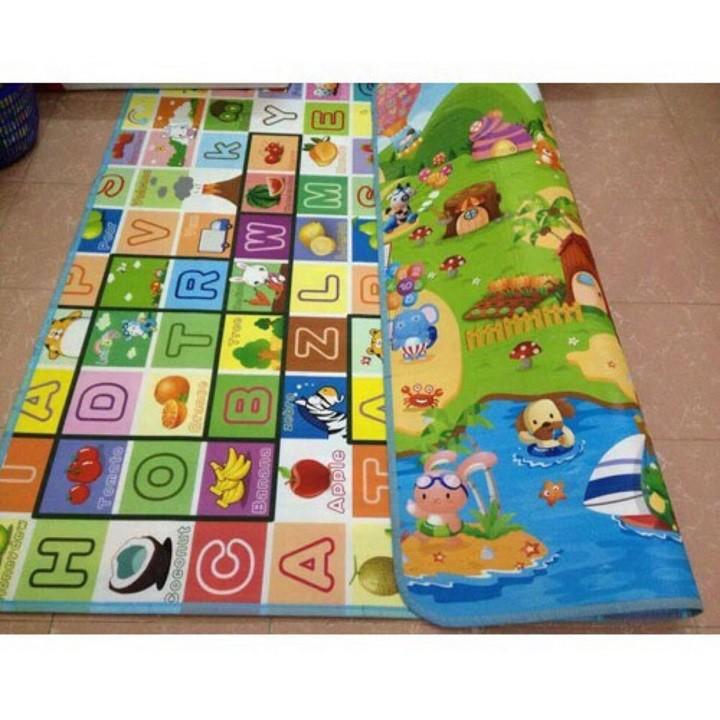 Thảm chơi maboshi 2 mặt cho bé