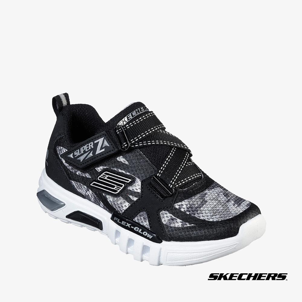 SKECHERS - Giày sneaker trẻ em khóa dán Flex Glow 400067L-BKGY