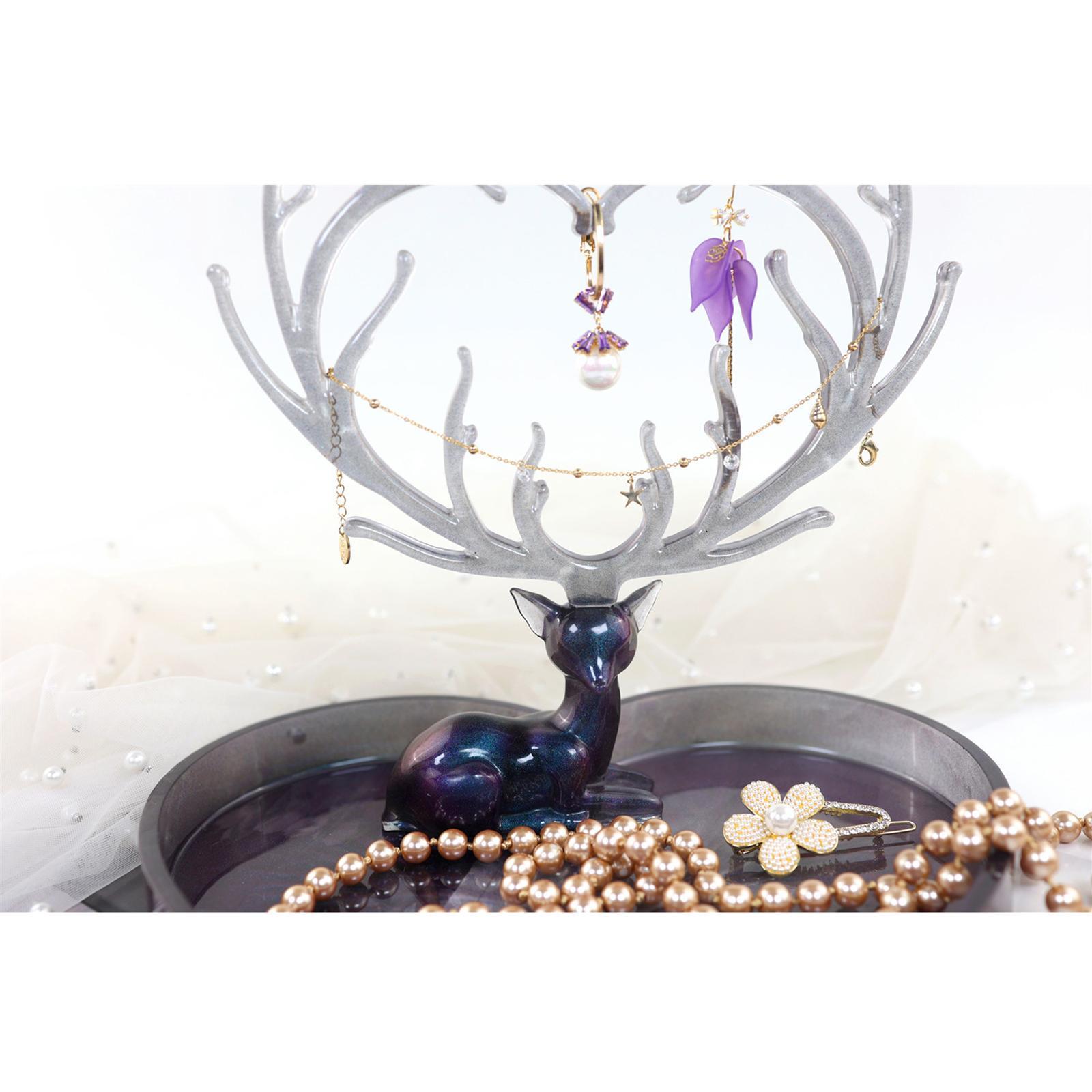 Jewelry Display Rack Silicone Mold Epoxy Resin Art Crafts Jewelry Tray Mould for Office