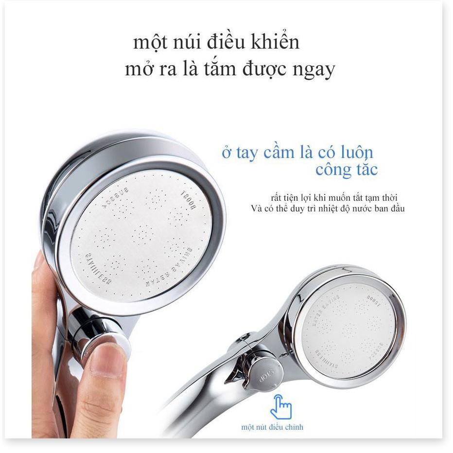 Bộ vòi sen bao gồm tay và dây sen tăng áp 3 chế độ