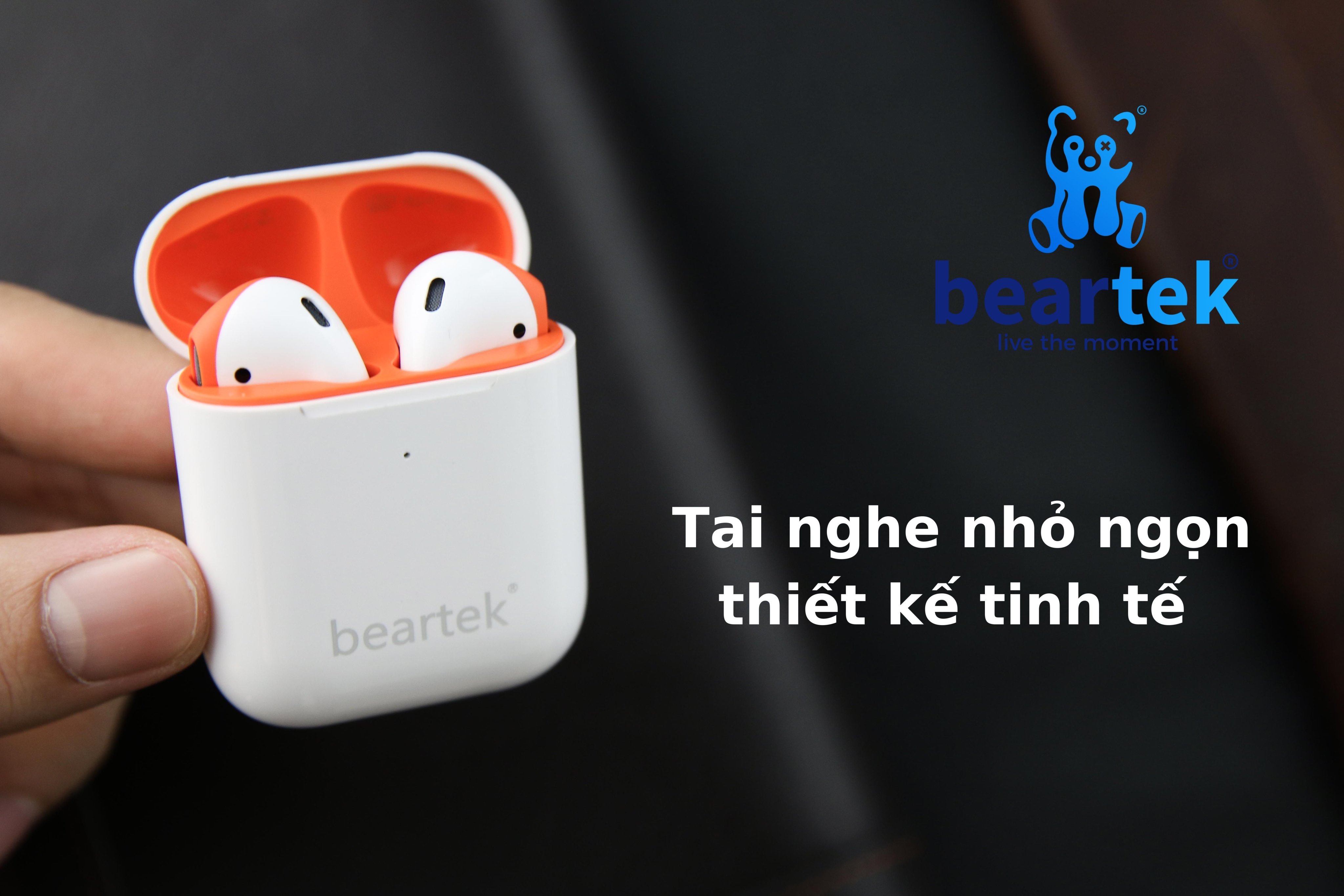 Tai nghe bluetooth Beartek Bearpods B66 – Định vị, đổi tên - Chạm cảm ứng – Phù hợp học tập, làm việc, nghe nhạc - Thiết kế trẻ trung năng động – Hàng chính hãng