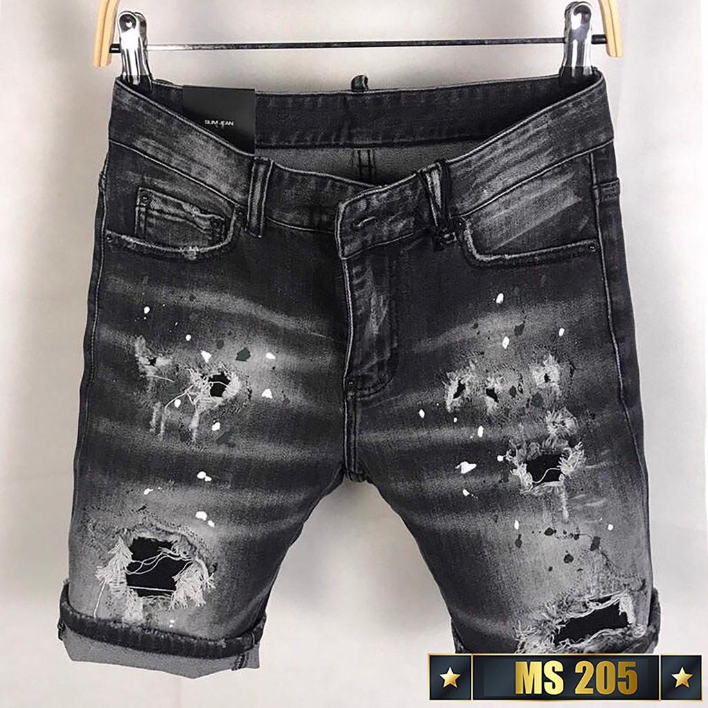 Quần short jean chất bò co giãn- quần lửng nam nhiều mẫu thời trang TINA ms206