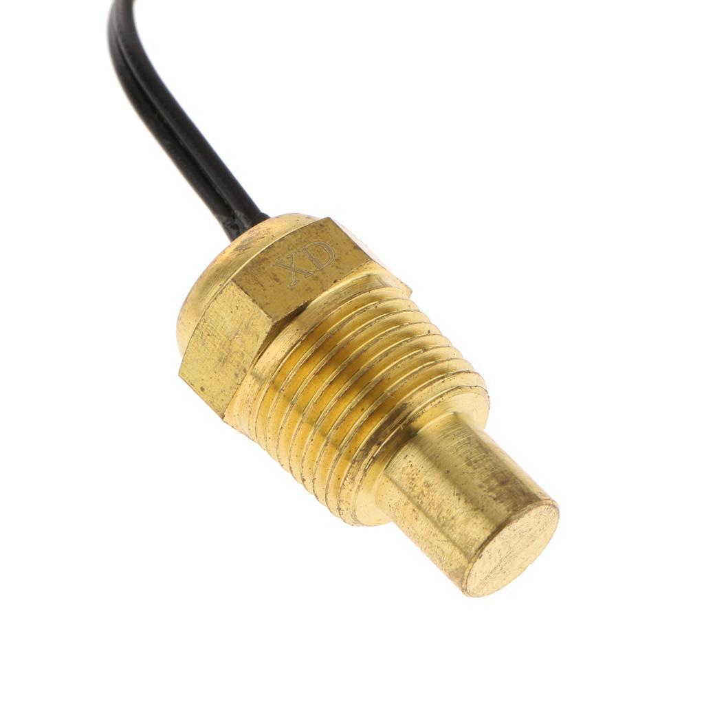 2X Universal Car Truck Water Temperature Gauge Sensor Plug Adapter Wire 17mm