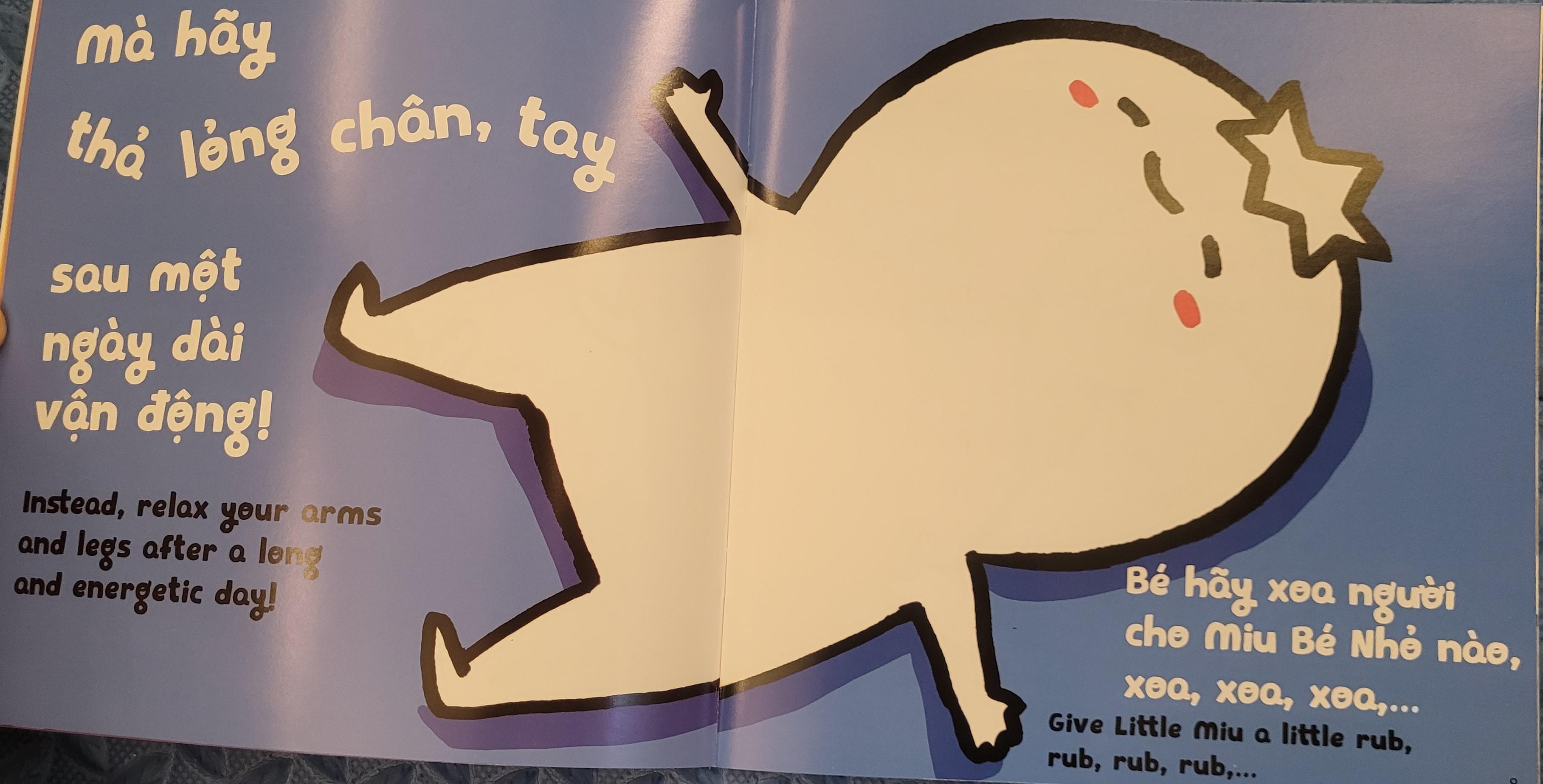 Sách Ehon Miu Bé Nhỏ Phần 1 Song Ngữ - Đừng Thức Khuya Nhé