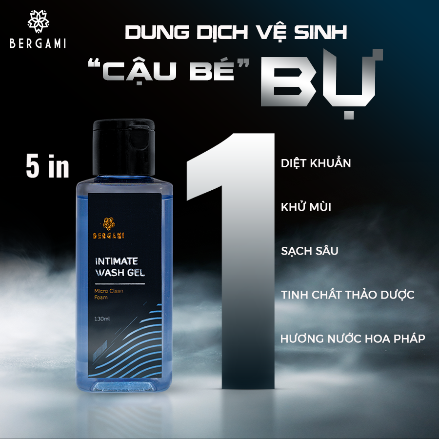 Dung dịch vệ sinh nam Bergami for Man - Ngăn mùi suốt 12h