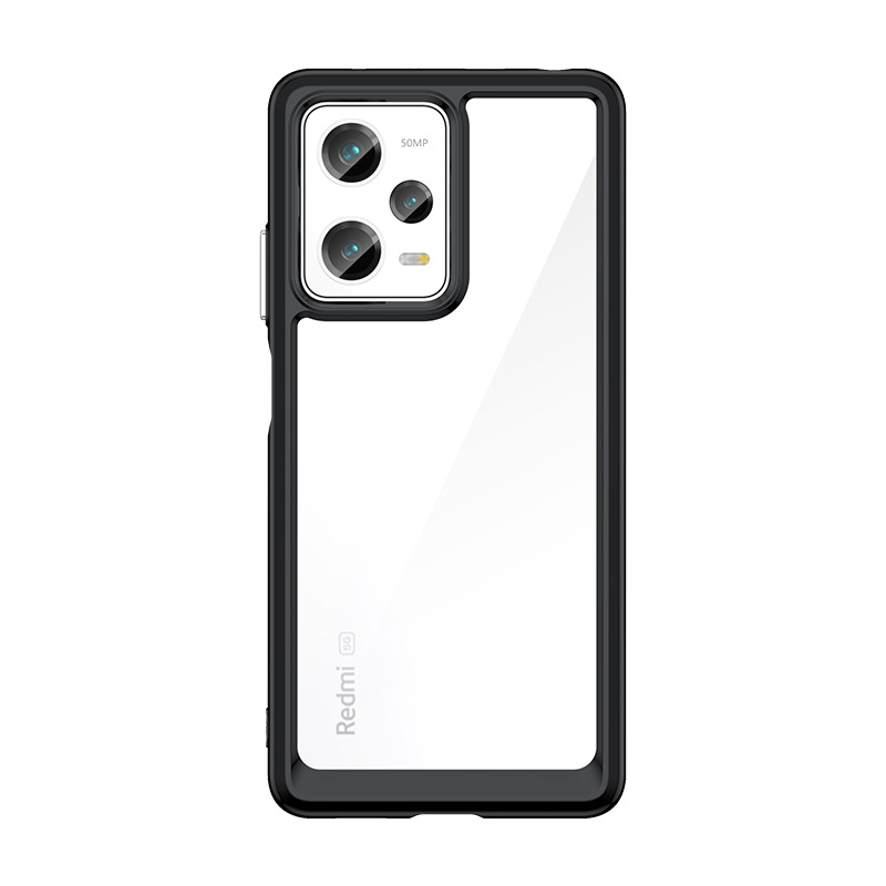 Ốp lưng cho Redmi Note 12 4G 5G - Note 12 Pro 4G 5G - Note 12S - Note 12 Turbo - Note 12 Pro Plus, trong viền màu, nút kim loại