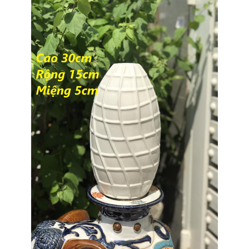 BỘ BÌNH GỐM SỨ XUẤT KHẨU TRANG TRÍ DECOR CẮM HOA XK02