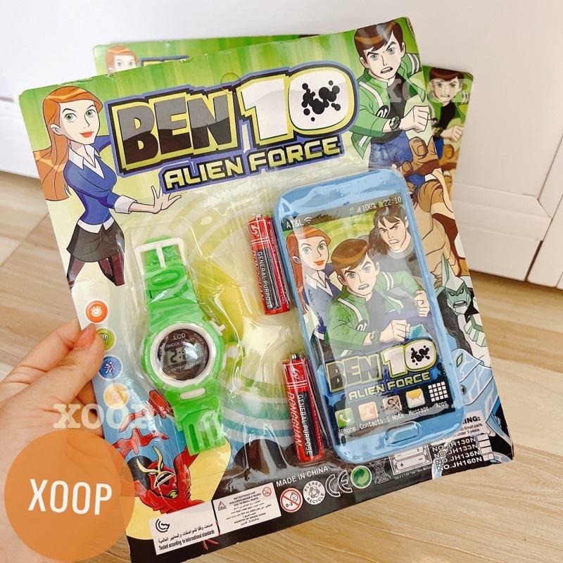 Đồ chơi ! Đồng hồ và điện thoại ben 10 có kèm pin