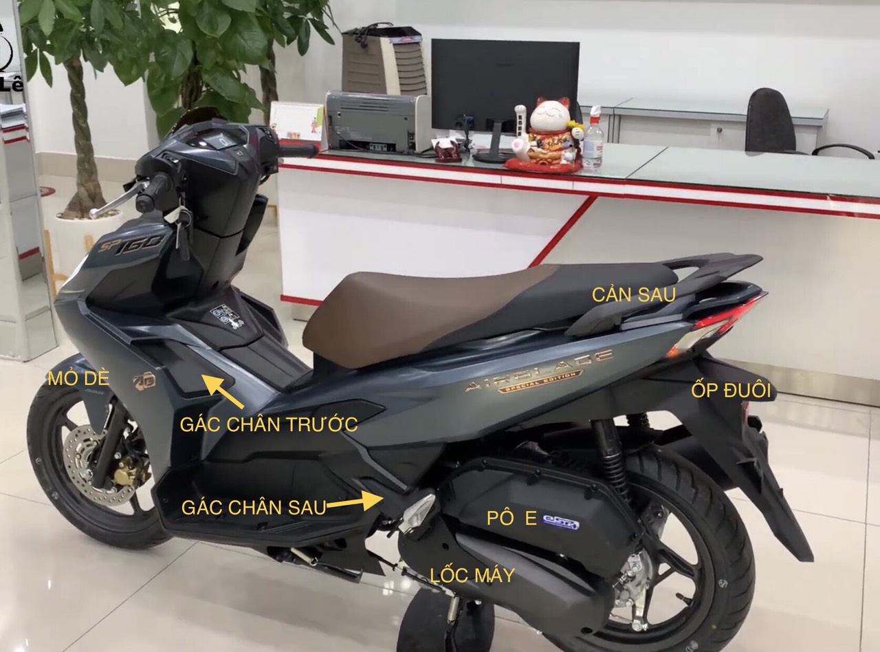 COMBO ỐP PHỤ KIỆN TRANG TRÍ DÙNG CHO XE AB 2022 2023 2024 - 125 160cc CACBON ( 8 MÓN )