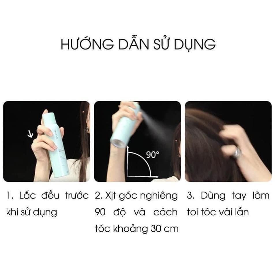 Xịt Gội Đầu Khô Cấp Tốc Nội Địa Trung Giúp Tóc Bồng Bềnh Suốt 8 Tiếng Không Dầu Không Bết Dính