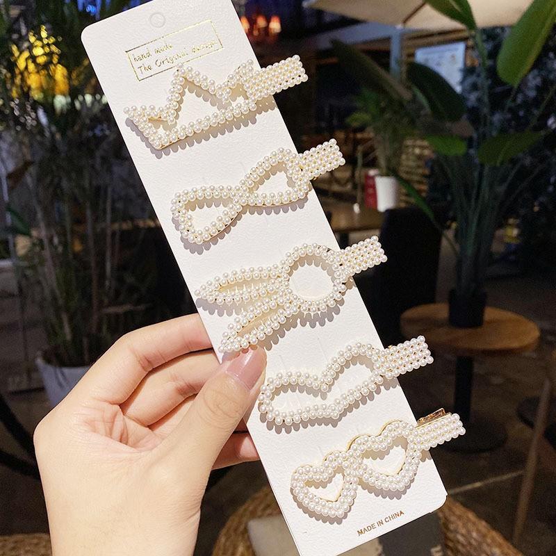 Kẹp mái ngọc trai giả dễ thương phong cách Hàn Quốc Tatitava