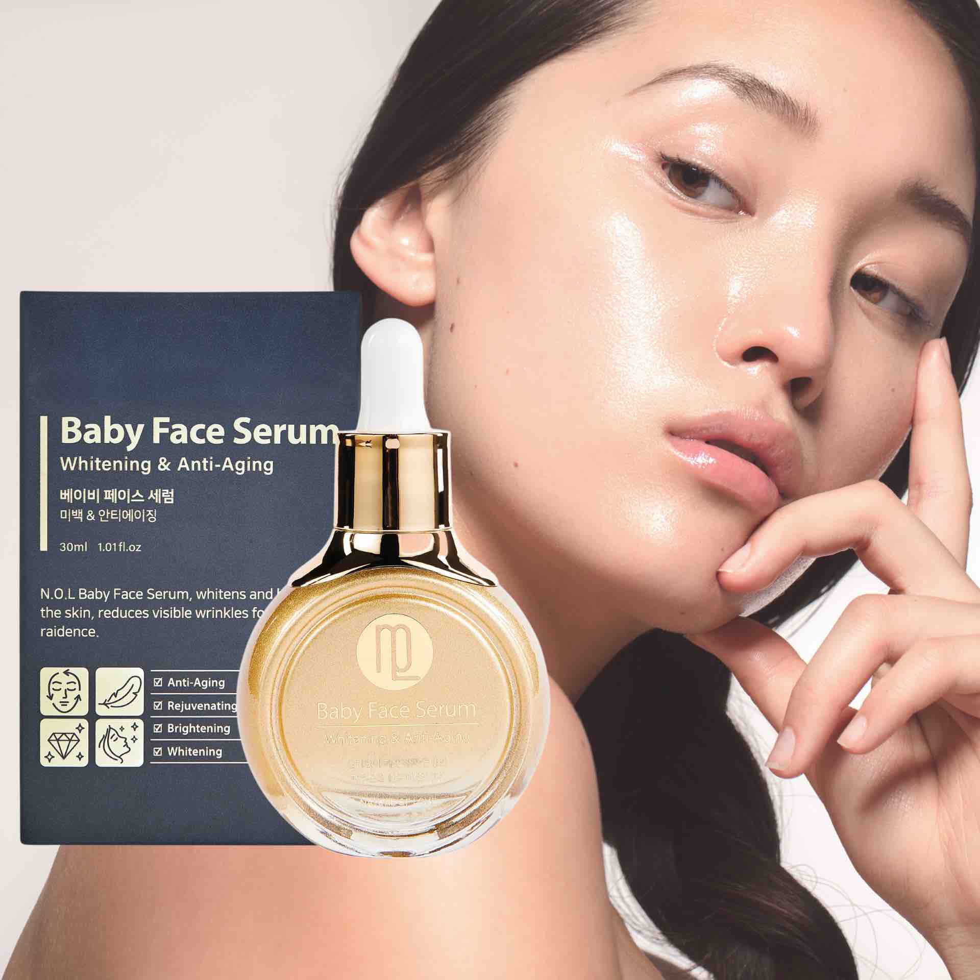 Tinh chất chống lão hóa da cung cấp dưỡng chất chăm sóc chuyên sâu, thẩm thấu cực nhanh-BABY FACE SERUM 